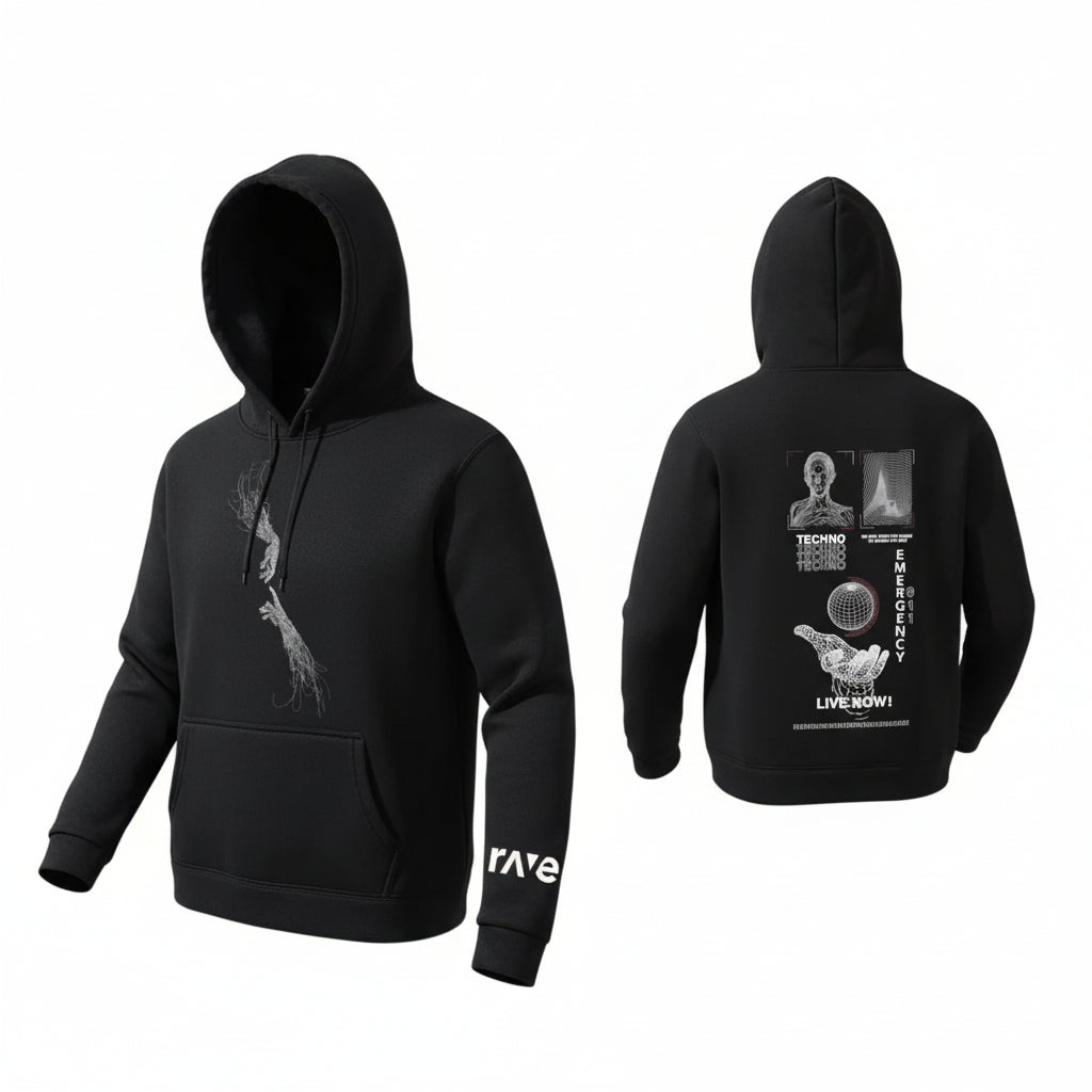 Hoodie RAVE 100% coton