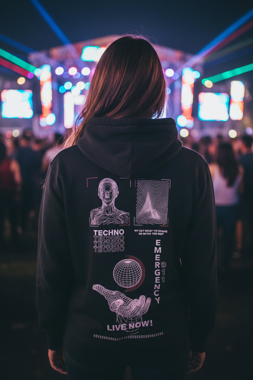 Hoodie RAVE 100% coton